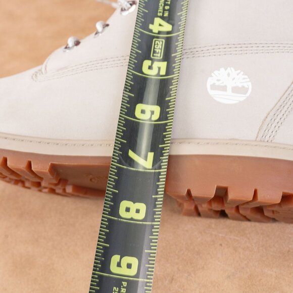 Timberland Women 6-inch Premium Waterproof Light Taupe Nubuck Boots size 7 - Picture 6 of 8